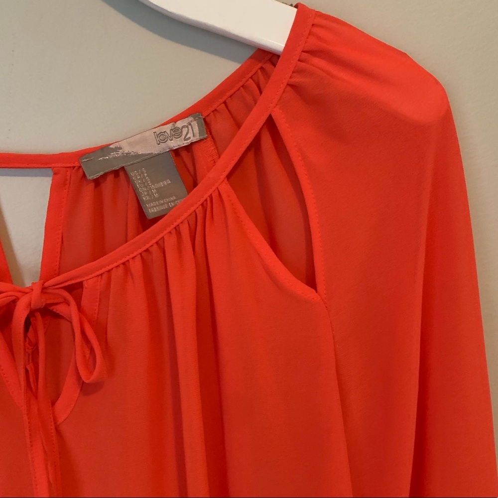 Forever 21 orange size S blouse - Picture 5 of 11